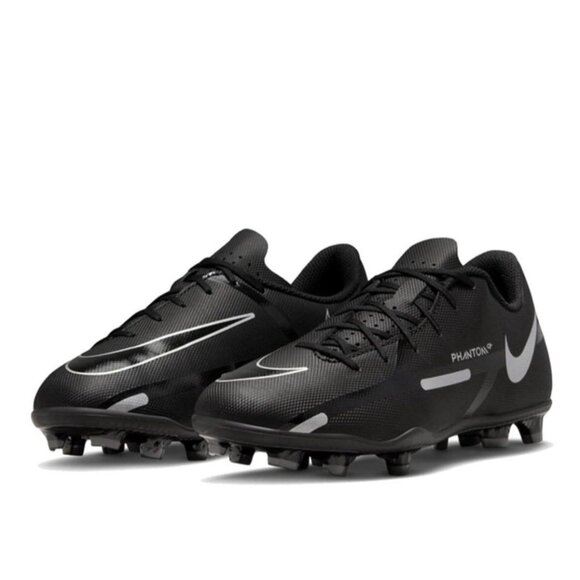 Nike Jr Phantom GT2 Club MG/FG Youth Soccer Cleats Size 5Y Black/Metallic/Silver - Picture 9 of 10